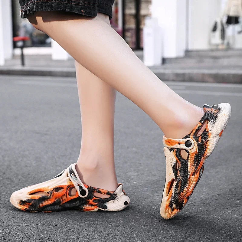 Camouflage Platform Slippers - Lightweight Outdoor Summer Clogs for Men Women
