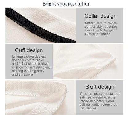 Men's Breathable T-Shirt - Lightweight Summer Outdoor Streetwear Top With Gradient Print