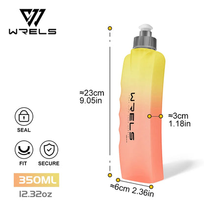 WRELS Running Water Bottle Handheld Sports PP Eco-Friend Water Bottle Portable Cycling Hiking Fitness Holding Sports Kettle