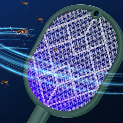 2-in-1 Electric Mosquito Swatter Mosquito Killer USB Rechargeable Angle Adjustable Electric Bug Zapper Fly Bat Insect Swatter