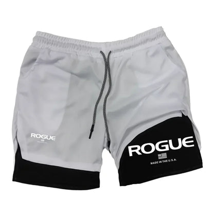 Rogue Gyms Men's Sports Shorts  Four Seasons Sportswear 2-in-1  Double Layer Tight Shorts  Sports Shorts