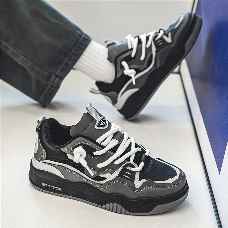Men's shoes four seasons of the new style all kinds of students retro platform leisure sports shoes