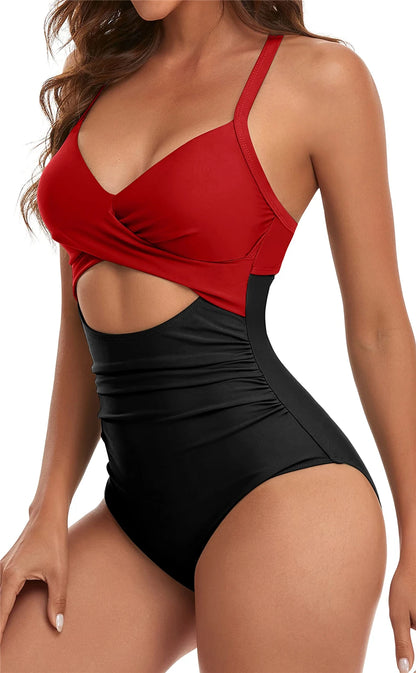 Strappy Hollow Out Swimwear Women 2026 Push Up Swimsuit Female One Piece Swimming Monokini Lady Padded Beachwear Bodysuit Summer