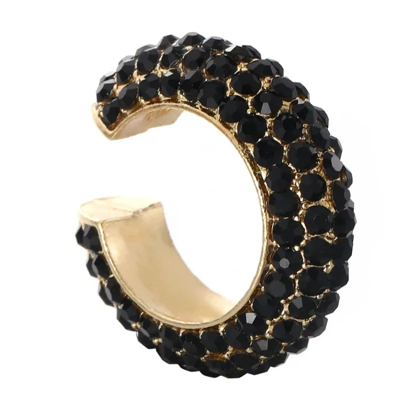 2025 New Fashion Pearl Ear Cuff Bohemia Stackable C Shaped CZ Rhinestone Small Earcuffs Clip Earrings for Women Wedding Jewelry