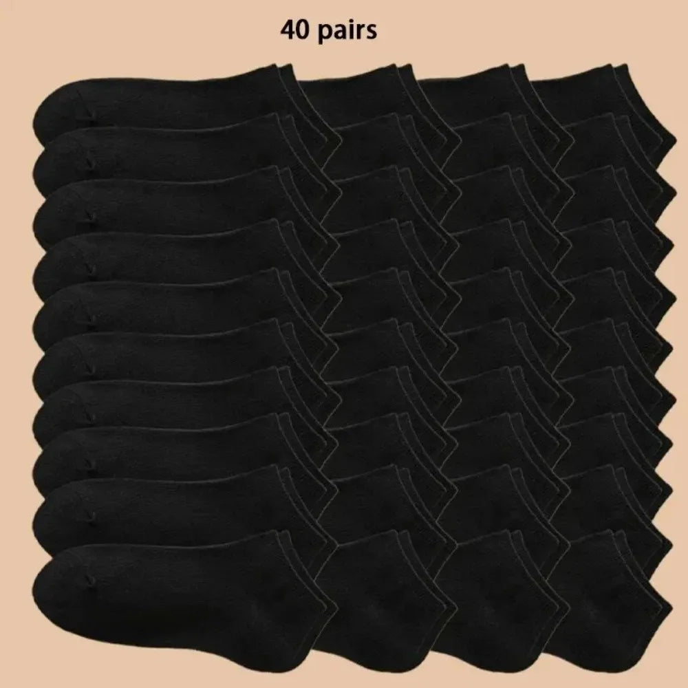 Unisex Casual Plain Color Boat Socks Thin Breathable Comfy Anti Odor Sweat-absorbing Ankle Socks For Men Women black,white,gray