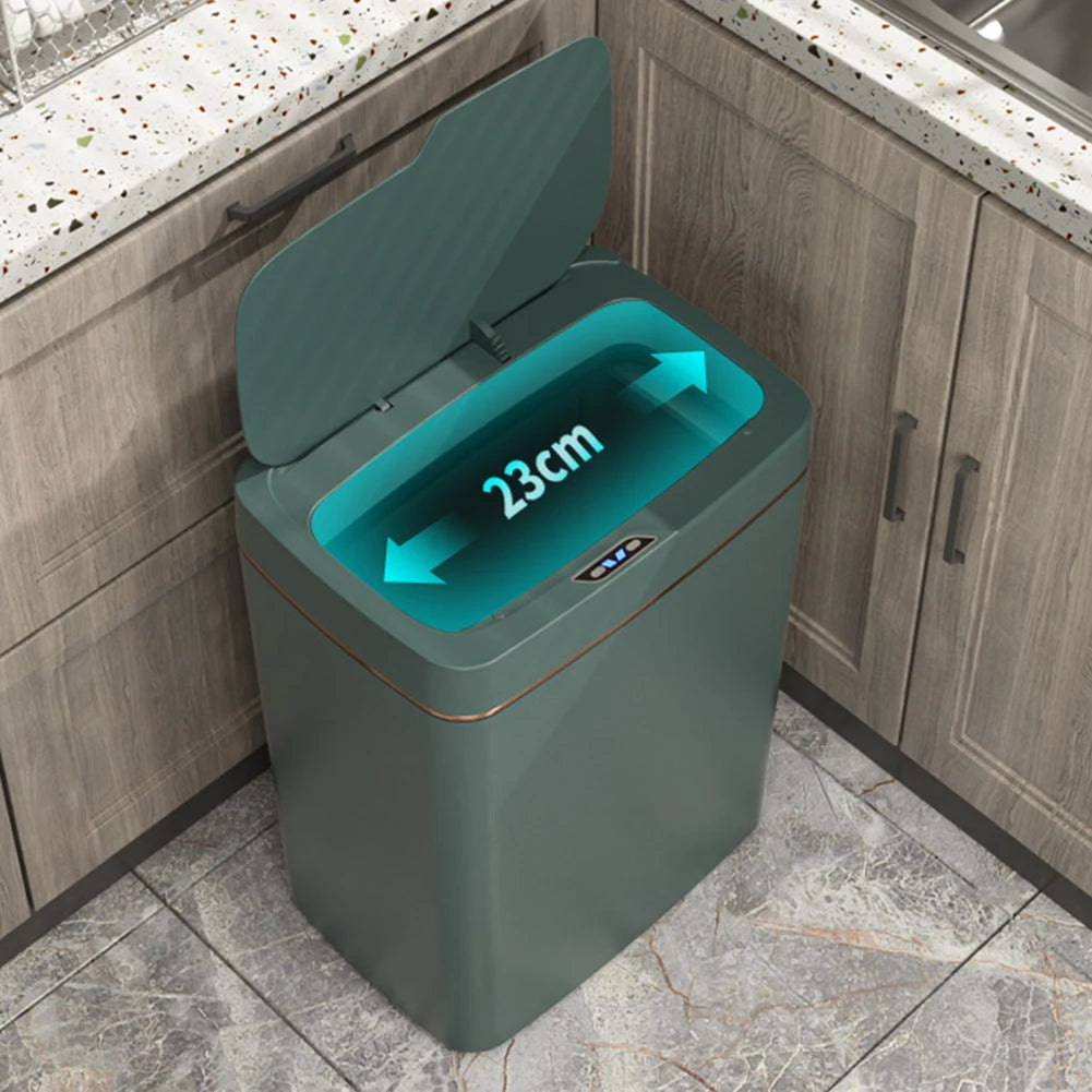Smart Sensor Touchless Trash Can - Waterproof Electric Garbage Bin for Kitchen  Bathroom