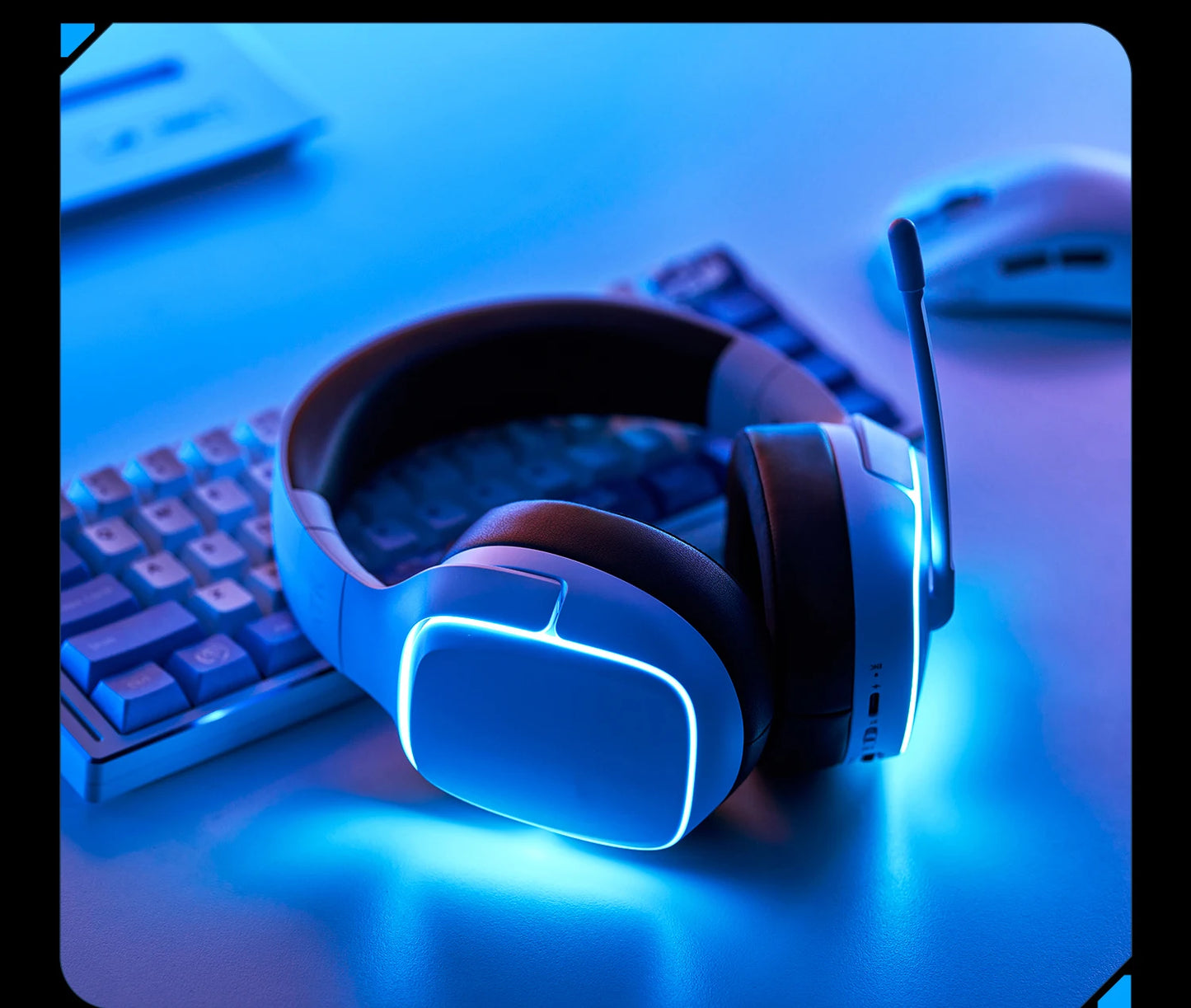 ATK N9 2.4GHz Wireless Gaming Headset with Mic for PS5 PS4 PC Mac Playstation Bluetooth Gaming headphone with Microphone