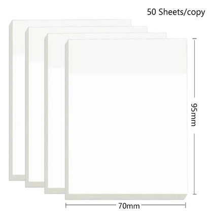 Transparent Waterproof Sticky Notes - 200 Sheets Fluorescent Notepad for School  Office