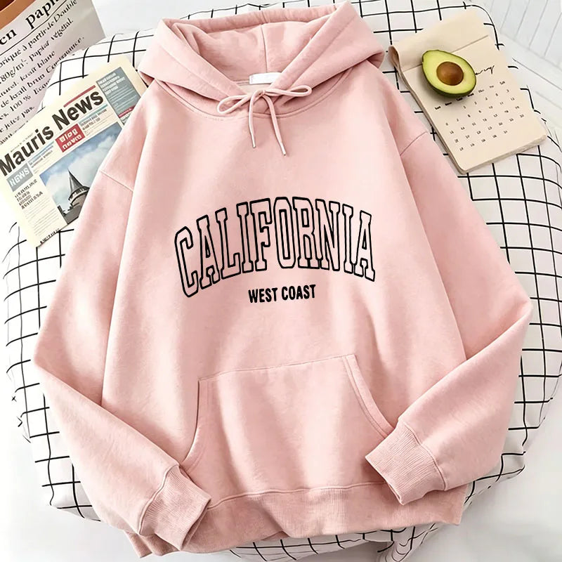 Streetwear Los Angeles California Letter Print Hoodies Spring Casual Hoodies Sweatshirts Men Women Hoodie Sweatshirt