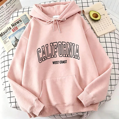 Streetwear Los Angeles California Letter Print Hoodies Spring Casual Hoodies Sweatshirts Men Women Hoodie Sweatshirt