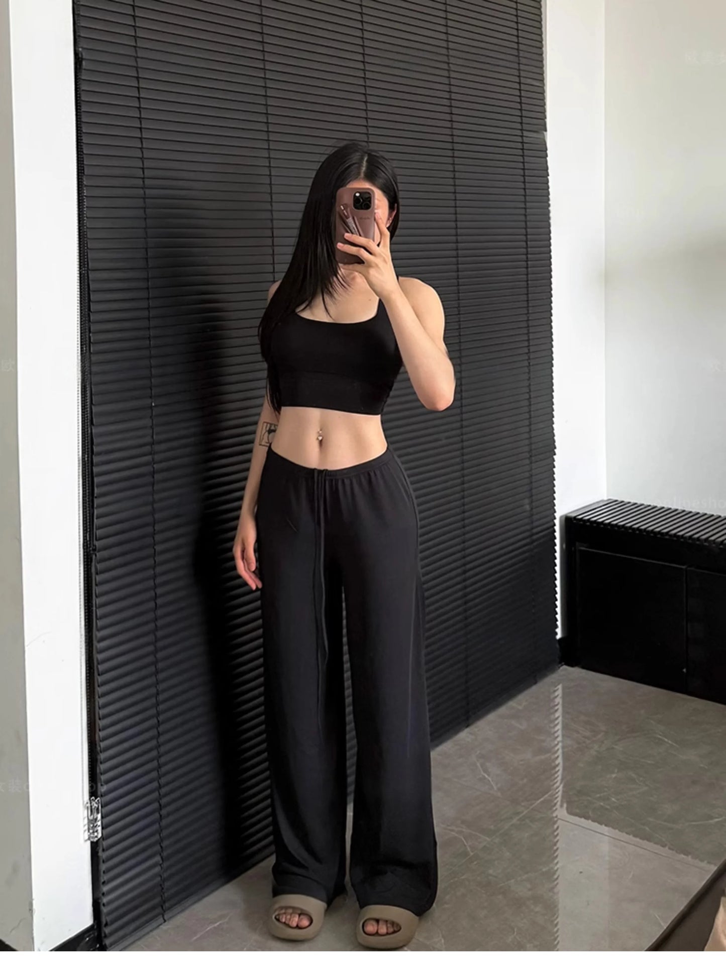Ctenkevet-High Waist Wide-Leg Yoga Joggers for Women, Female Casual Tracksuit Bottoms, Straight Outdoor Baggy Sweatpants, Autumn