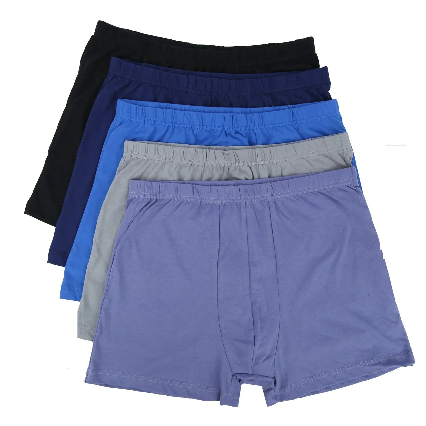 4Pcs 100% Cotton Men's Boxer Briefs Plus Size 8XL-10XL Loose Fit Underwear Big Tall Soft Breathable Anti-Chafing Men Underpants