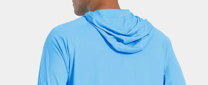 TACVASEN Sun Protection T-Shirts Mens Long Sleeve Hoodie Casual UV-Proof T-Shirts Breathable Lightweight Quick Dry T-Shirts Male