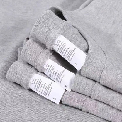Cyan 400g Heavyweight Cotton Short-sleeved T-shirt Summer Small Neckline Loose Thick Impermeable Men and Women Tees