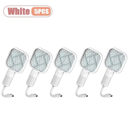 1-10PCS Portable Mosquito Killer Electric Fly Swatter Night Light Function USB Charging Insect Trap for Home Bedroom Patio