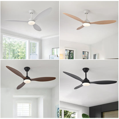 Ceiling Fan With Light,25 Inch/42 Inch/52 Inch Low Profile Ceiling Fan with remote control, For Indoor and Covered Outdoor