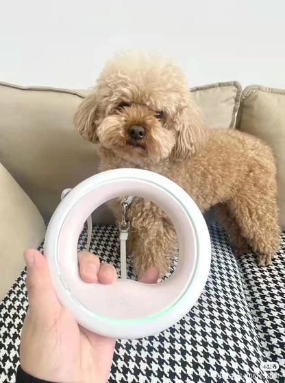 MOESTAR 2022 UFO Retractable Pet Leash 2 plus 3.0m Flexible Dog Traction Rope with Rechargeable LED Light Ring Shape