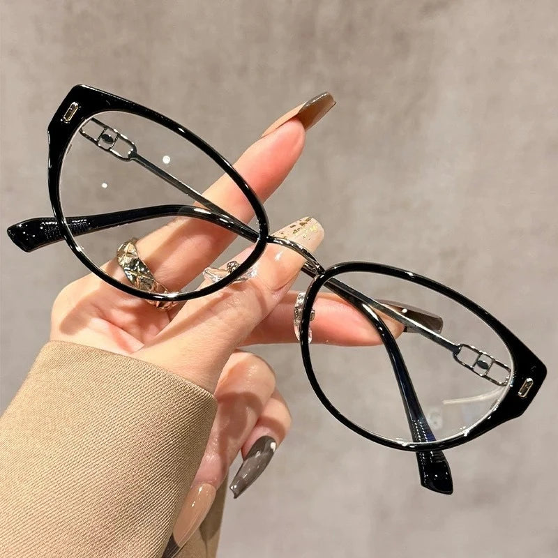 Women's Reading Glasses - Anti Blue Light, Retro Frames, Ultra Light, Clear Lens