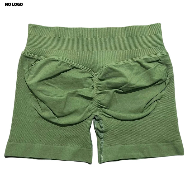 Women Sports Shorts - Low Waist Elastic Band Gym Biker Scrunch Fitness 4.5''