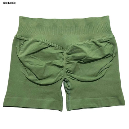 Women Sports Shorts - Low Waist Elastic Band Gym Biker Scrunch Fitness 4.5''