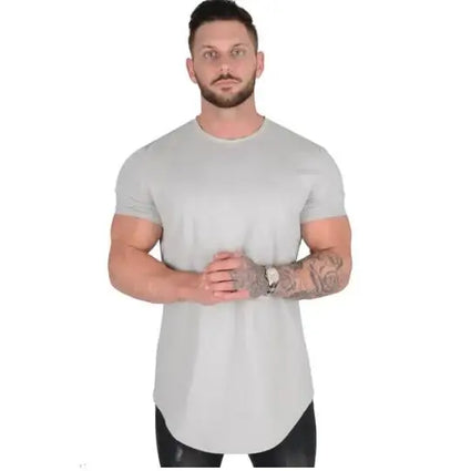 Men's Muscle Fitness T-shirt – Breathable Cotton Gym Tee | Short Sleeve Workout Shirt