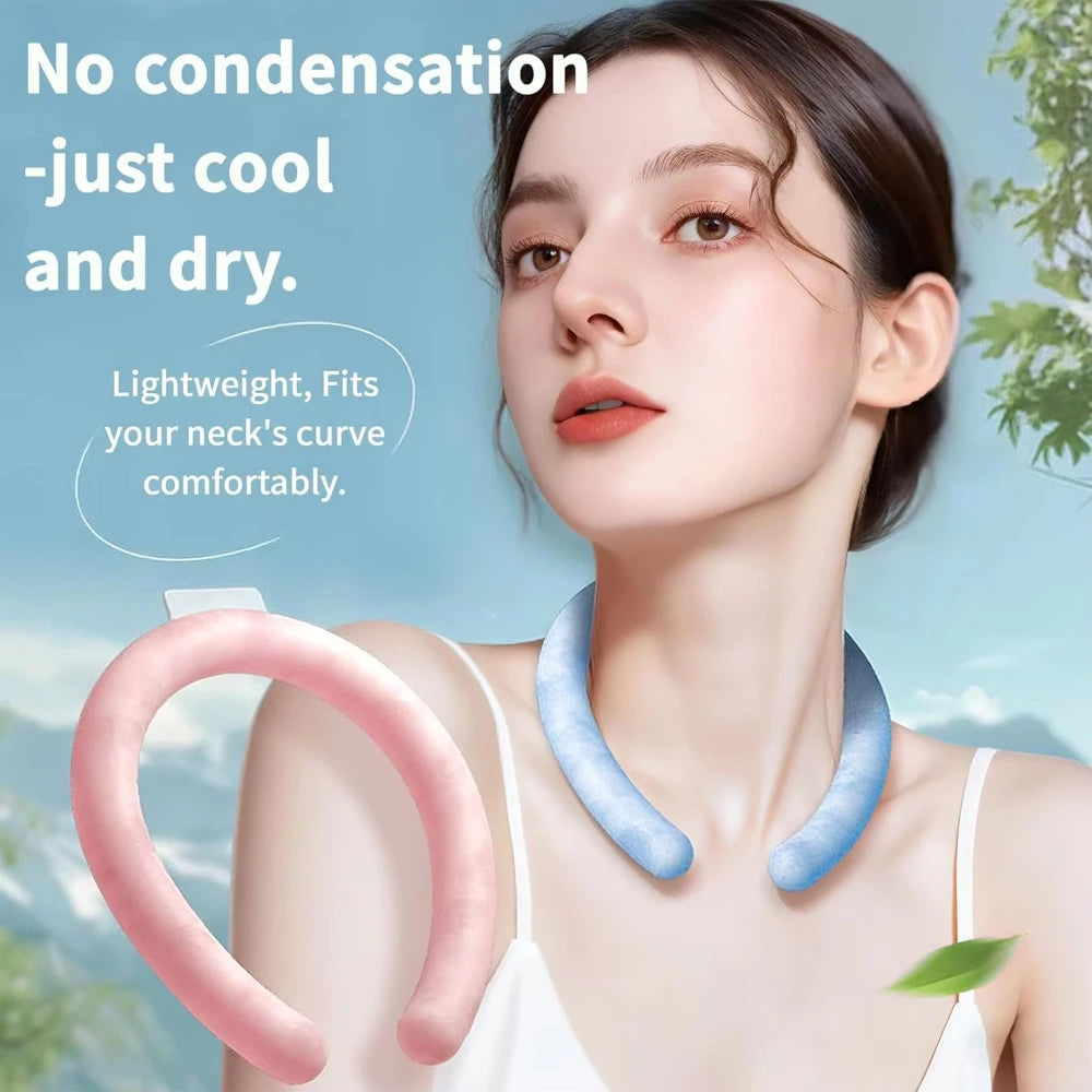 Summer Outdoor Cooling Neck Ring Running Portable Outdoor Sports Cooling Accessories Hands Free Gel Prevention Ice Neck Ring 1pc