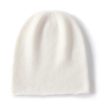 Cashmere Beanie Hat - 100% Soft Knit Winter Hat For Men & Women, Solid Color