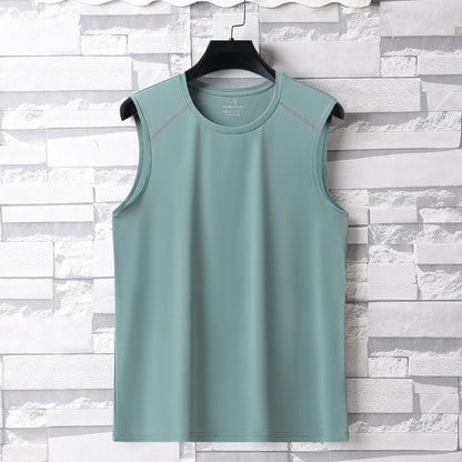 Men's Sleeveless T-Shirt - Breathable Summer Shirt | Quick Drying Ice Silk Fabric