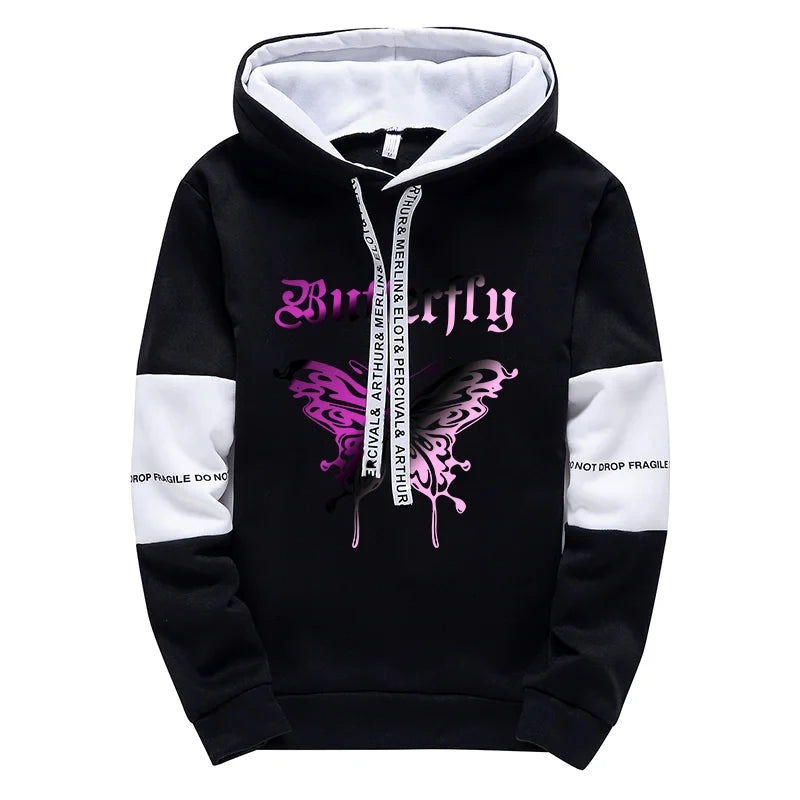 2026 Urban Fashion Loose Coat Letter Print Hoodie for Woman High Grade Y2K Korean Style Hooded Long Sleeve Sweatshirt