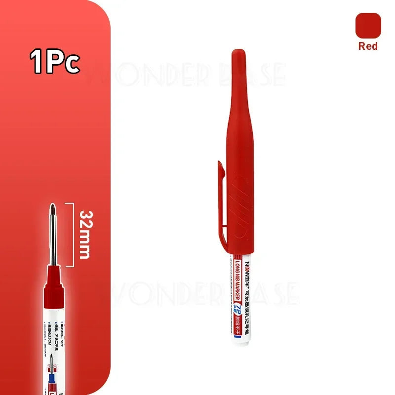 Waterproof Multi-Purpose 32mm Deep Hole Marker Pens - 1-8 Pcs in 4 Colors for Wood Tile Metal  Bathroom Use