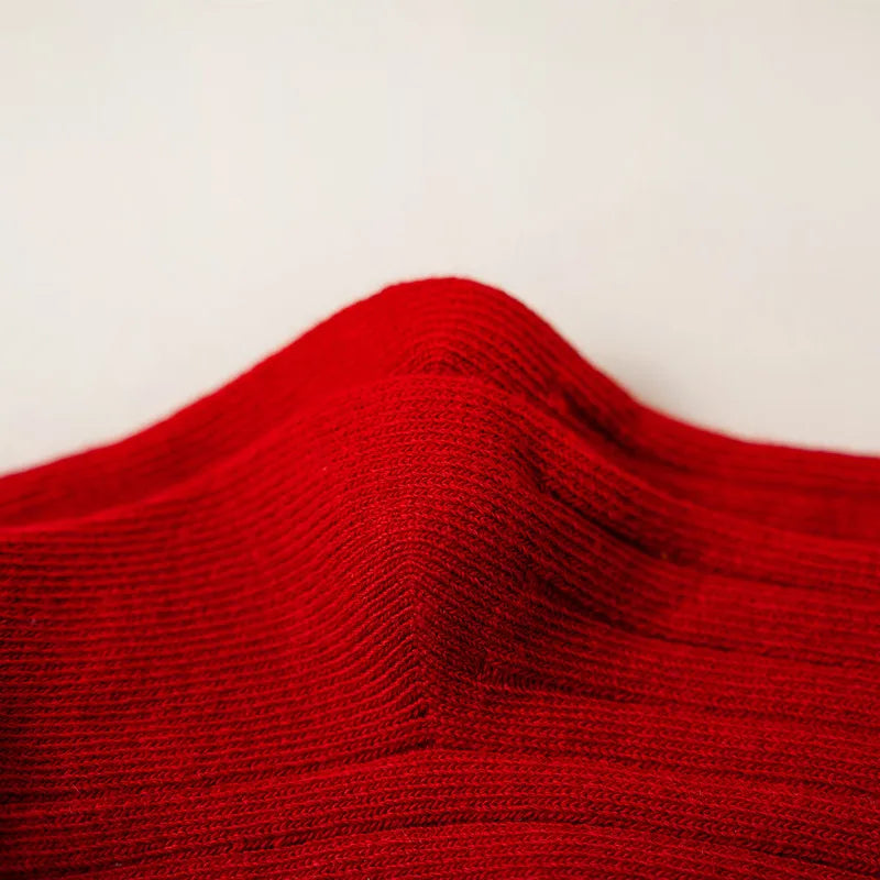 Kids Christmas Girls Socks Autumn Winter Toddlers Red Bowknot Baby Knee High Long Sock Soft Cotton Children Socken For 0-5 Years