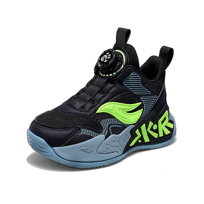 Boys Girls Casual Shoes Outdoor Children‘s Basketball Sneakers Kids Breathable Mesh Athletic Shoes Non-slip Lace-up Running Shoe