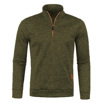 Animal Game Men's Half Zipper Sweatshirts Long Sleeve Solid Pullover Turtleneck Streetwear Warm Jacket Sport Coats Outerwear