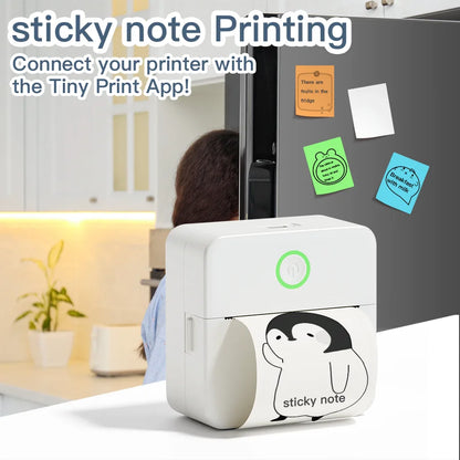 X6 Mini Printer Sticker Paper Error Printing Machine HD Photo Printer Label Maker for Journal Notes Memo Kids Toys Birthday Gift