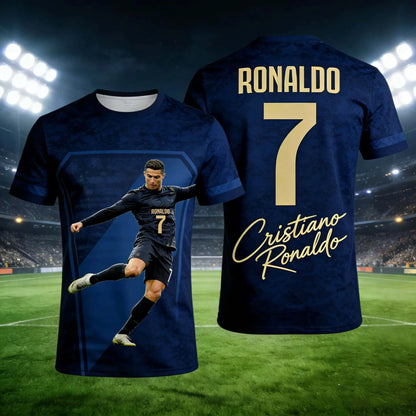 Men T Shirt Women Tee Boys Girls Top Adults Children Parent Child quick dry kid Tshirts Ronaldo No 7 Football Training Top New
