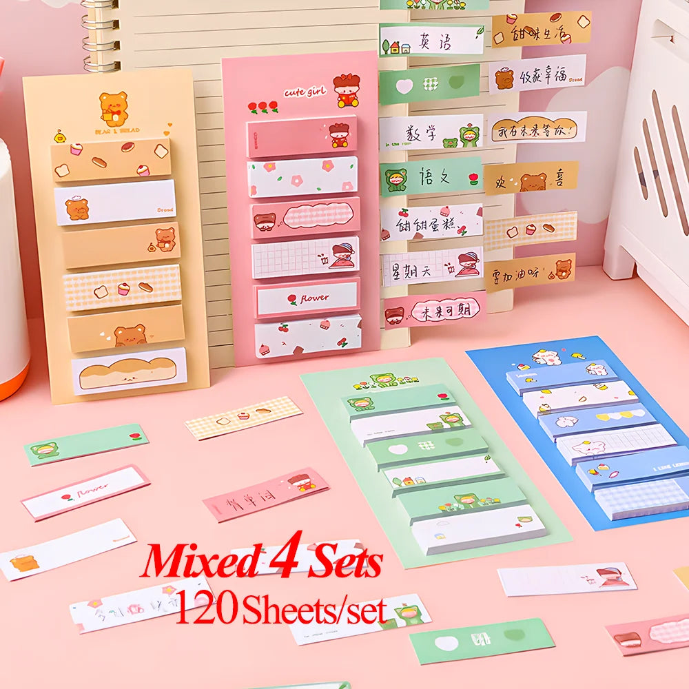 Kawaii Sticky Notes - Cute Journaling Memo Pads for To-Do Lists and Planning