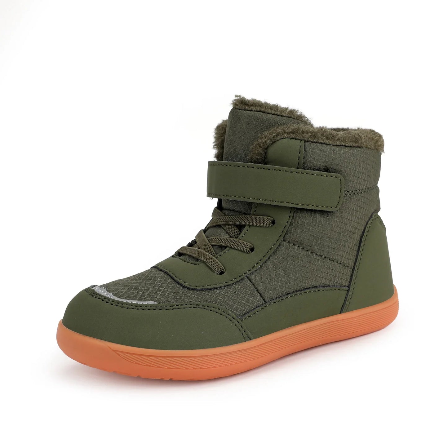 Kids Winter Boots - Wide Toe PU Leather Snow Shoes for Boys & Girls | Warm Ankle Height