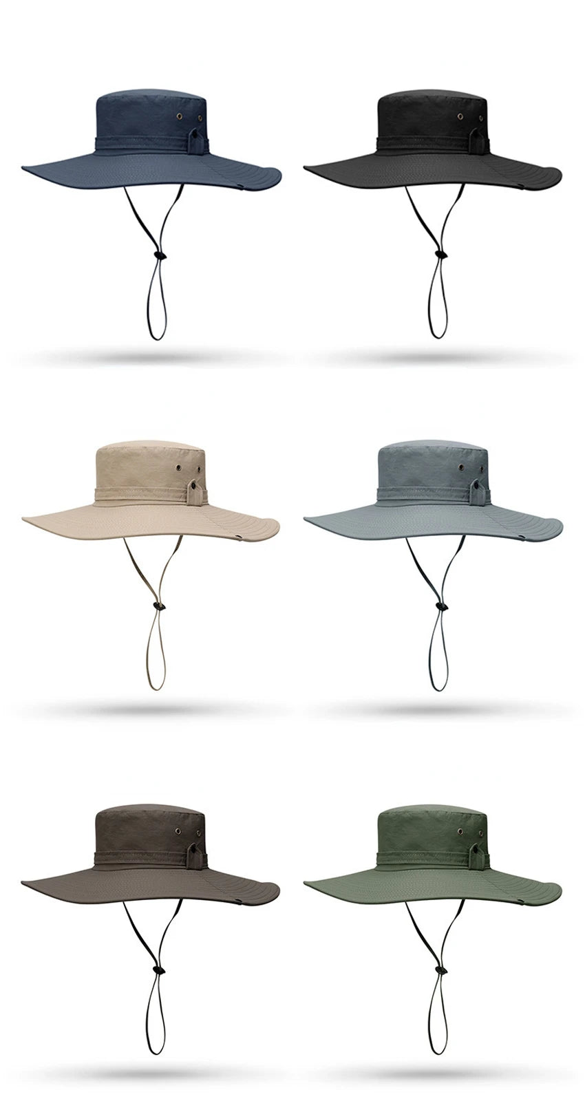 Wide Brim Sun Hat – Western Style Fishing & Hiking Hat with UV Protection