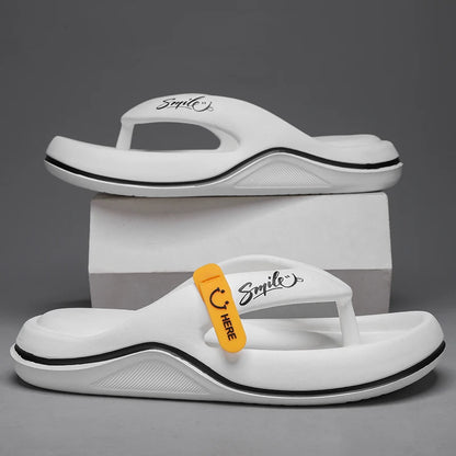 New Man Women Slippers Flip Flops Indoor Outdoor Beach Sandals Super Soft Bottom Slides Non-slip Thick Soled Men Slippers