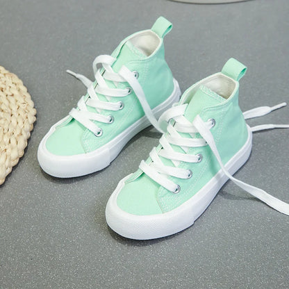 Children's Canvas Shoes - Breathable Kids Casual Lace-Up Sneakers | Unisex Footwear