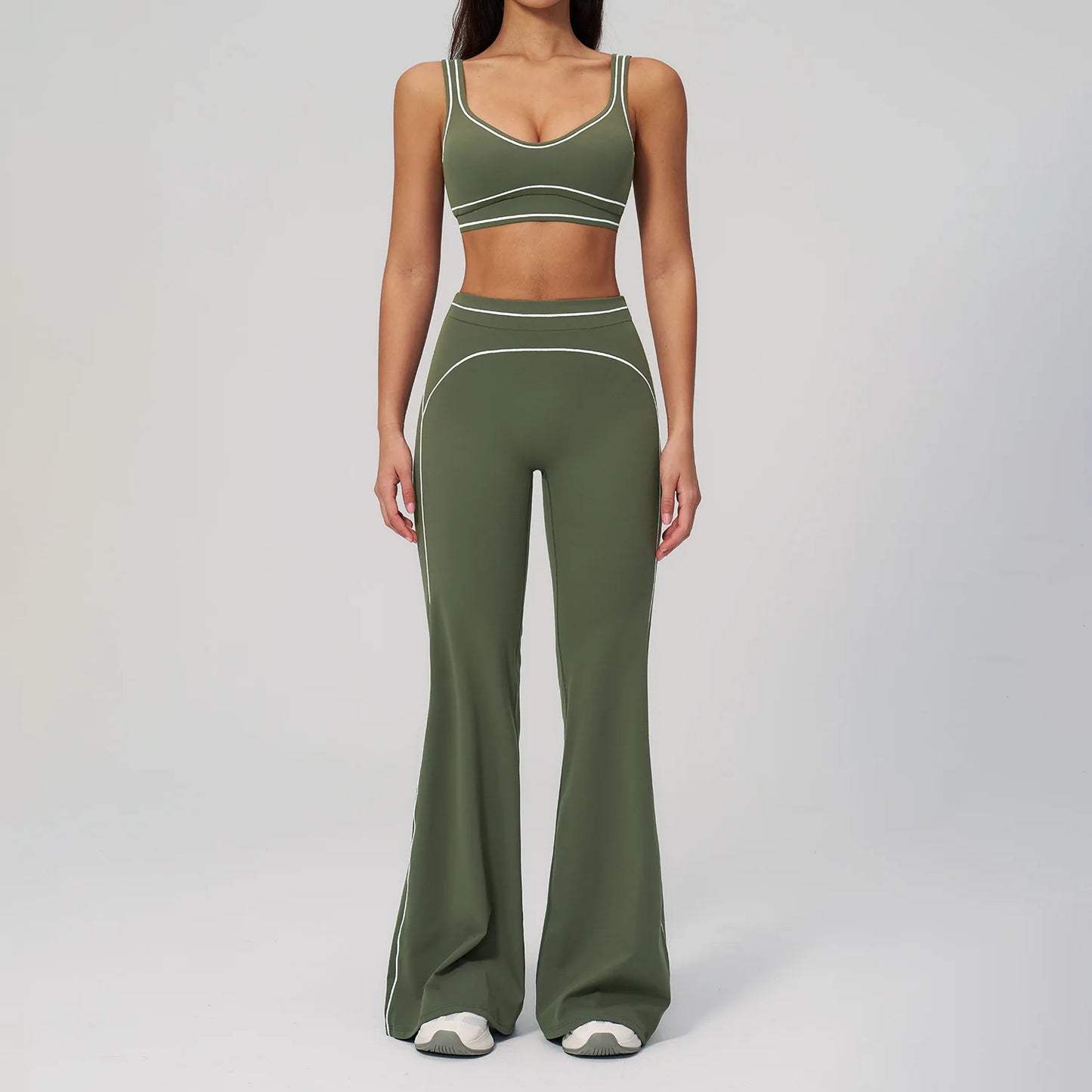 Fitness Suit 2PCS Yoga Set Women's Tracksuit Sports Outfits Gym Running Push Up Sportswear Legging Athletic Wear Workout Clothes