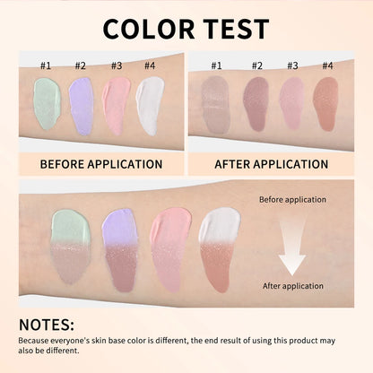 Color Changing Foundation 4 In 1 Moisturizer Longwearing Waterproof Concealer Even Skin Toning Sunscreen Spf 30 Whitening Makeup