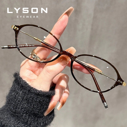 Oval Reading Glasses - Women's Classic Oval Frames, Anti Blue Light, Progressive Lenses
