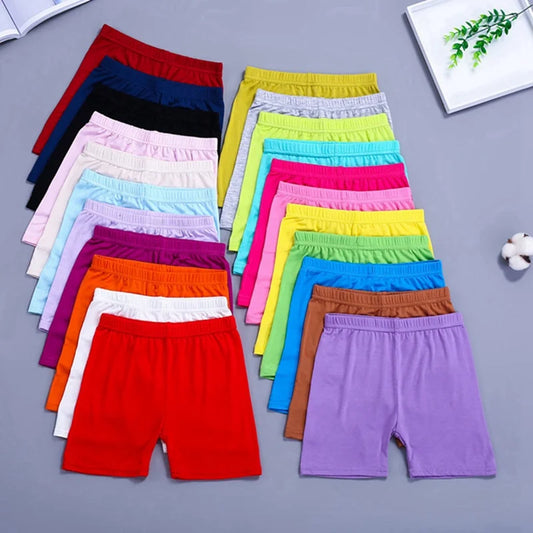 Kids Summer Sports Shorts Set - 6pcs Candy Color Elastic Waist Beach  Dance Clothes Ages 2-10