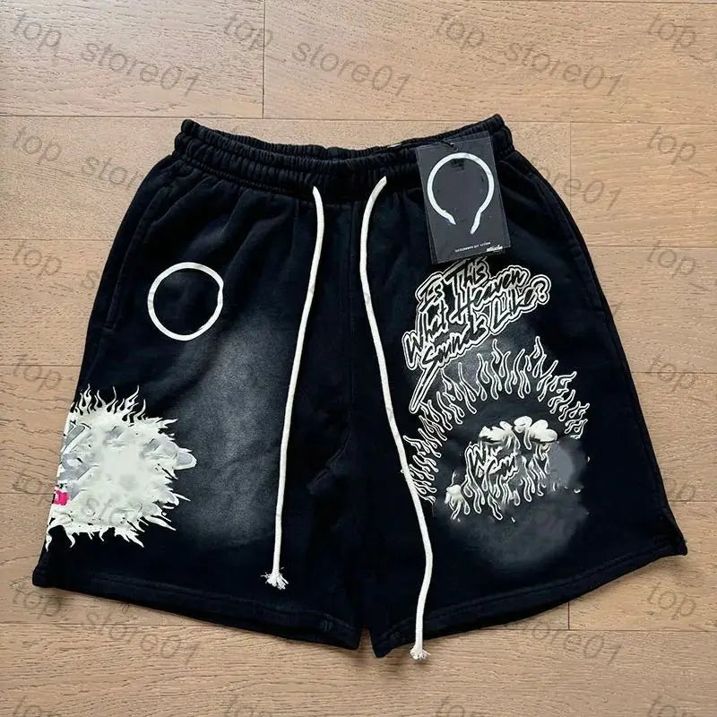 2026 Summer Men's "Is This What Heaven Smells Like?" Graphic Sweat Shorts Oversized Pants, Suitable for Daily Wear and Training
