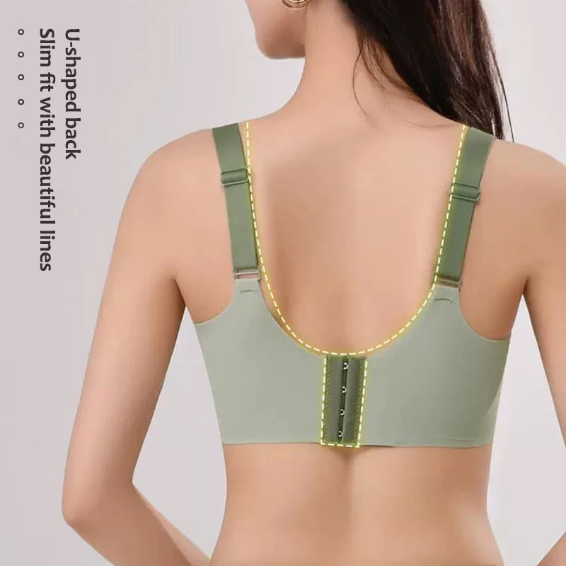 Wireless Push-Up Bra - Seamless Full Cup Plus Size Bralette With Soft Sleepwear Comfort