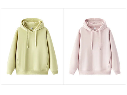 Semir Hoodie Women Fleece Lined Thermal Antibacterial Loose Fit Solid Color 2025 New Winter Casual Pullover
