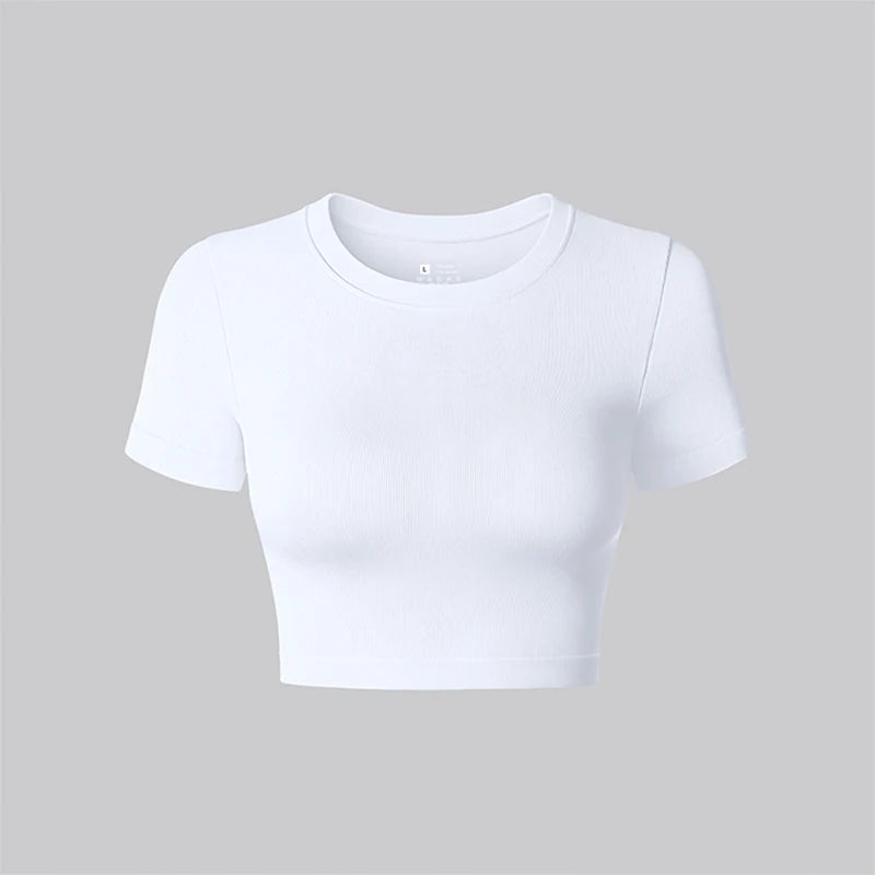 Women's Yoga Shirt - Breathable Seamless Knit Top | Quick Dry Fitness Wear