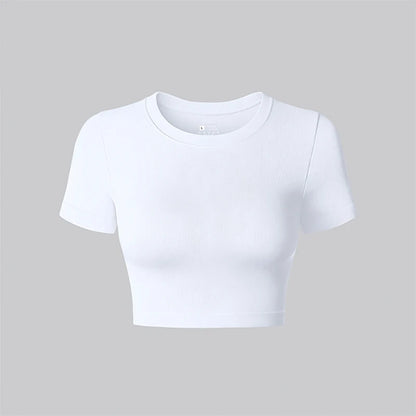 Women's Yoga Shirt - Breathable Seamless Knit Top | Quick Dry Fitness Wear