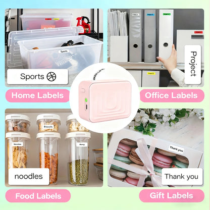 Marklife M1 Mini Self-adhesive Label Printer Portable Thermal Printer Inkless Bluetooth Labeling Machine Stickers Labels Maker